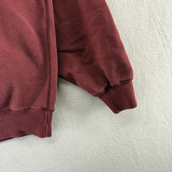 Vintage Ralph Lauren Sweatshirt men's large Red maroon Crewneck Pony Embroidered - Picture 4 of 11